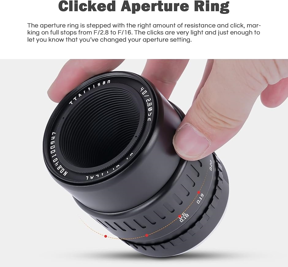 TTArtisan 40mm F2.8 マクロレンズ マニュアルフォーカス 富士X