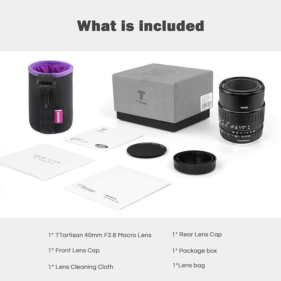 TTArtisan 40mm F2.8 マクロレンズ マニュアルフォーカス 富士X