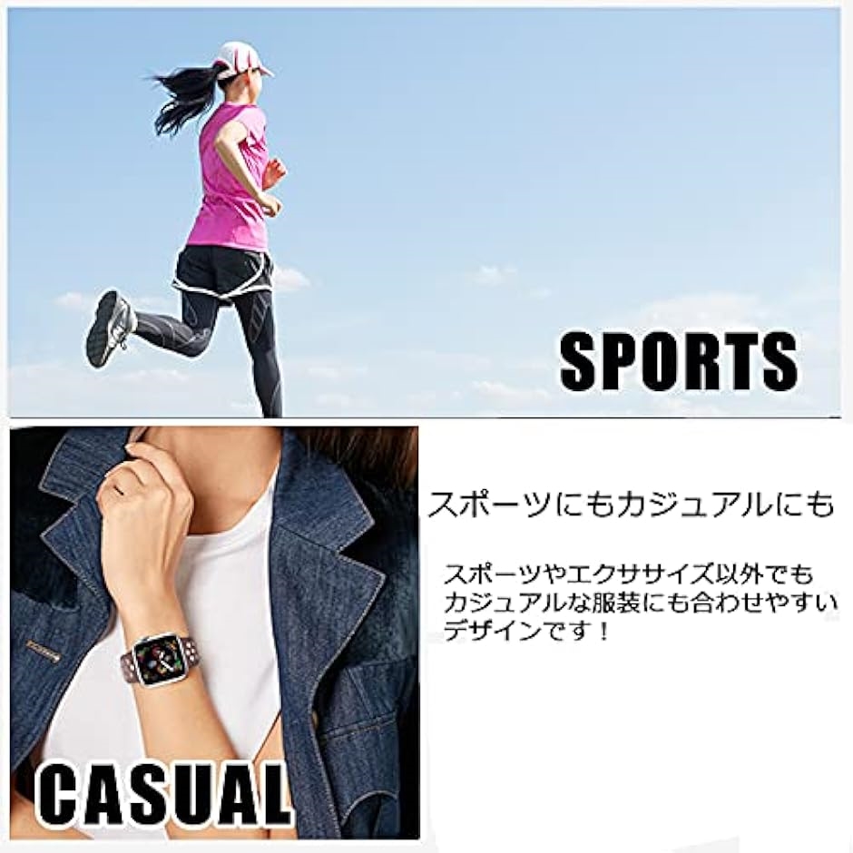 アップルウォッチ バンド ベルト シリコン製(イエロー/ネイビー
