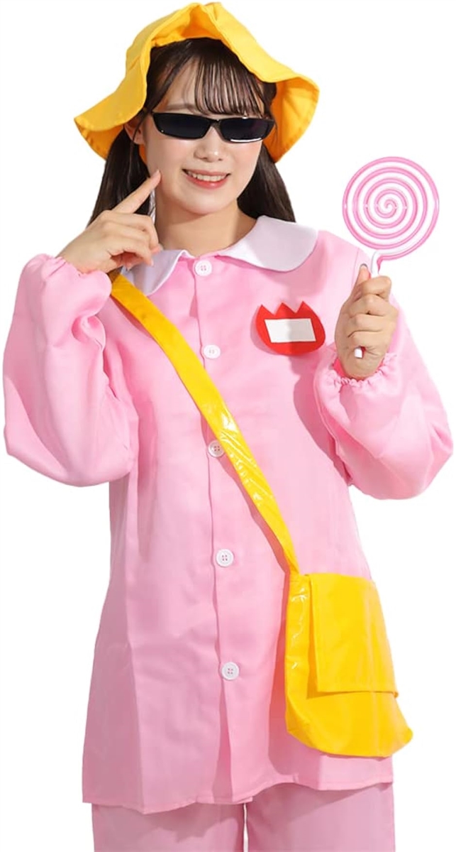 なりきり なかよし 幼稚園 レディース 園児 コスプレ コスチューム 衣装 ハロウィン 7点セット( フリーサイズ)
