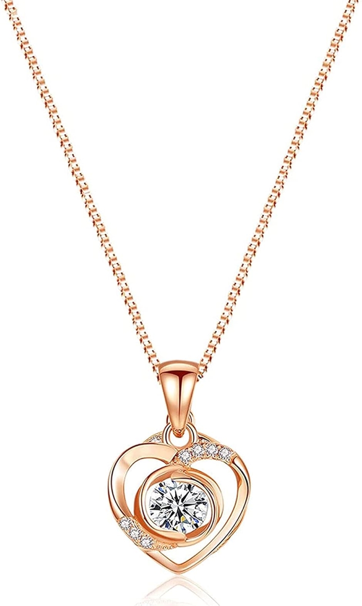 ネックレス レディース 925シルバー ハート型ペンダント 45cm ボックス