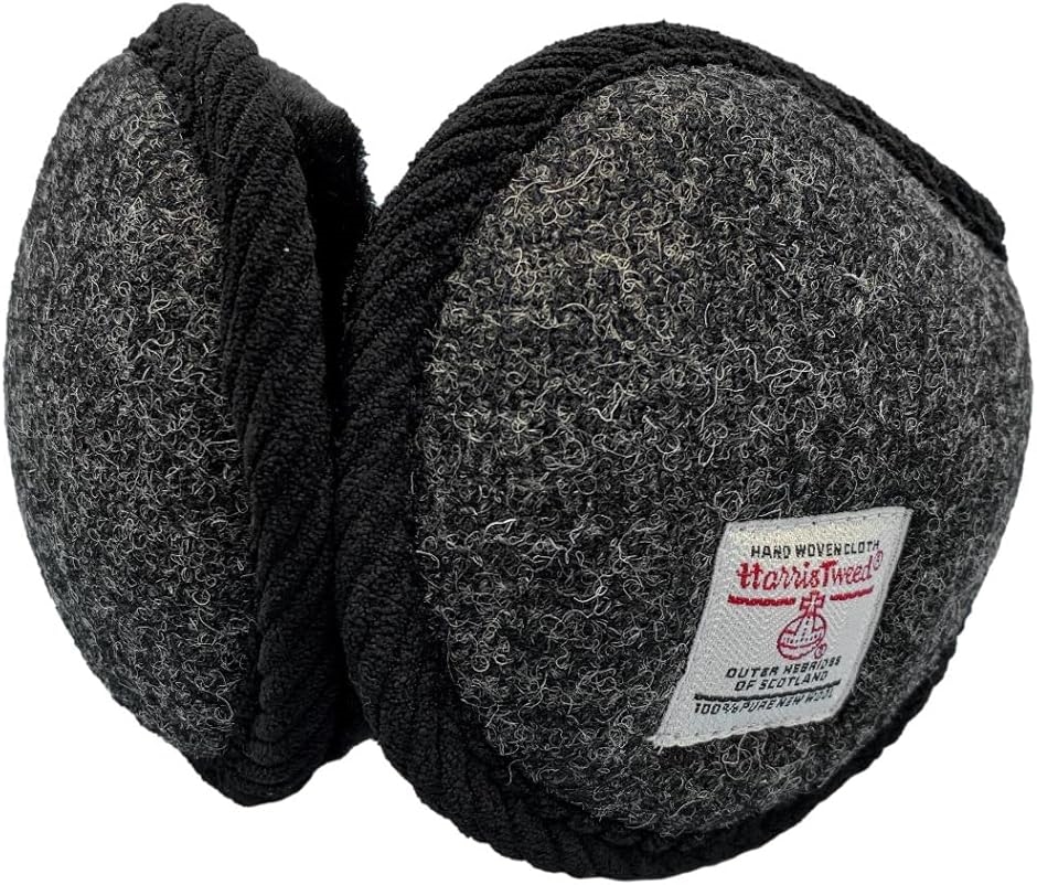 ハリスツイード HARRIS Tweed イヤーマフ(チャコールグレー, Free Size