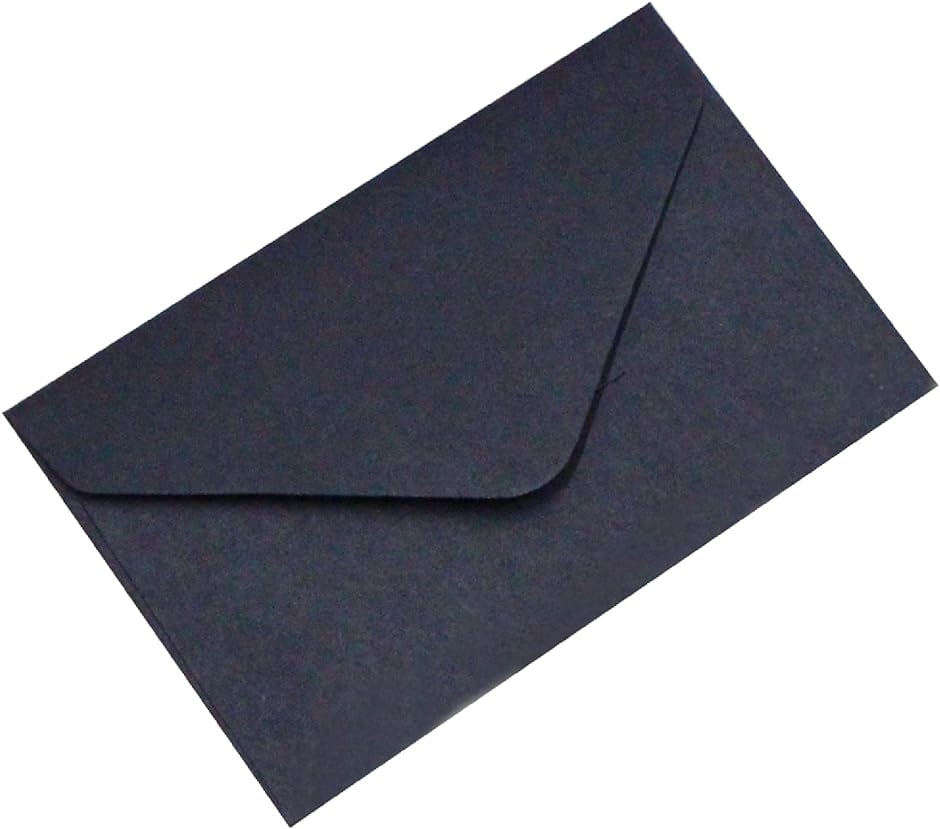 名刺 封筒 メッセージカード quoカード ミニ封筒 収納袋 黒 100枚セット(黒 100枚セット)