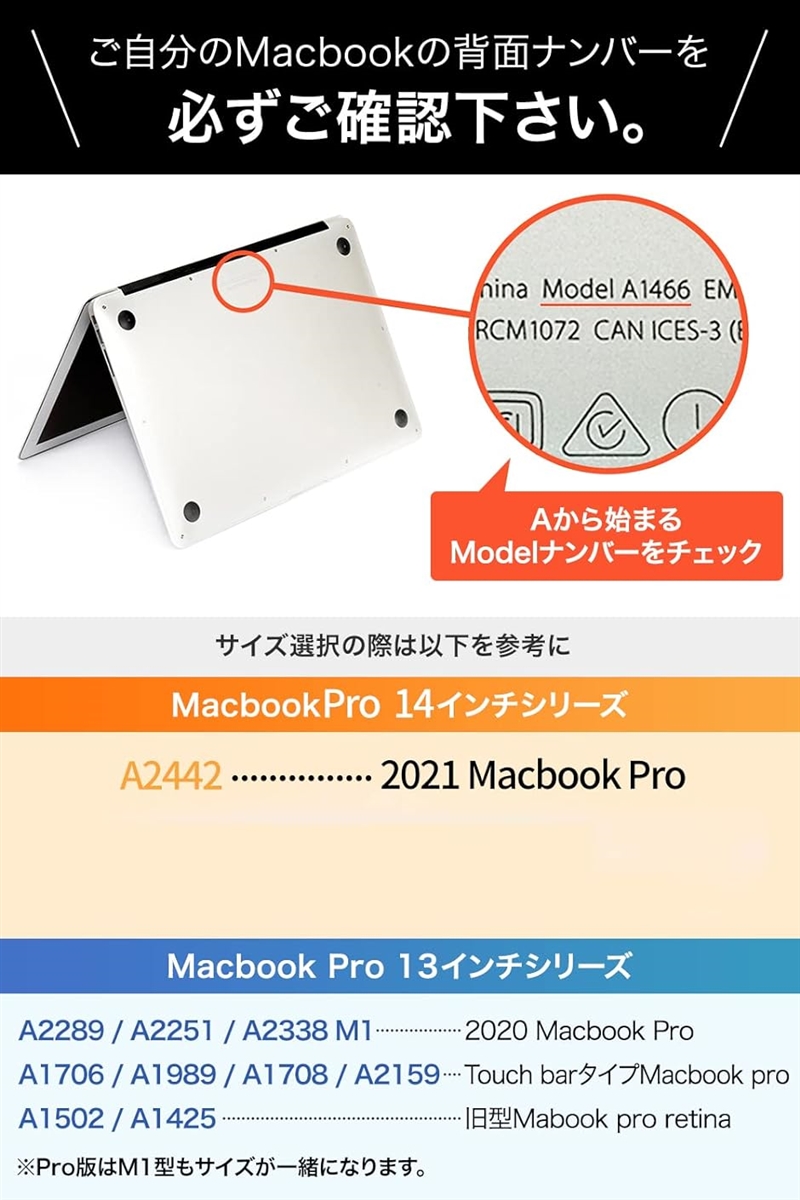 MacBook Pro 14 ケース A2442 M1 Max 2022( ブラック,  MacbookPro 2021 A2442)｜horikku｜04
