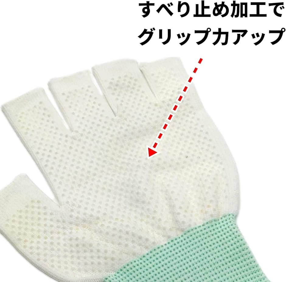 5本指出し 作業用 手袋 滑り止め 12双セット 軍手 ガーデニング 指なし(ホワイト) | ブランド登録なし | 03