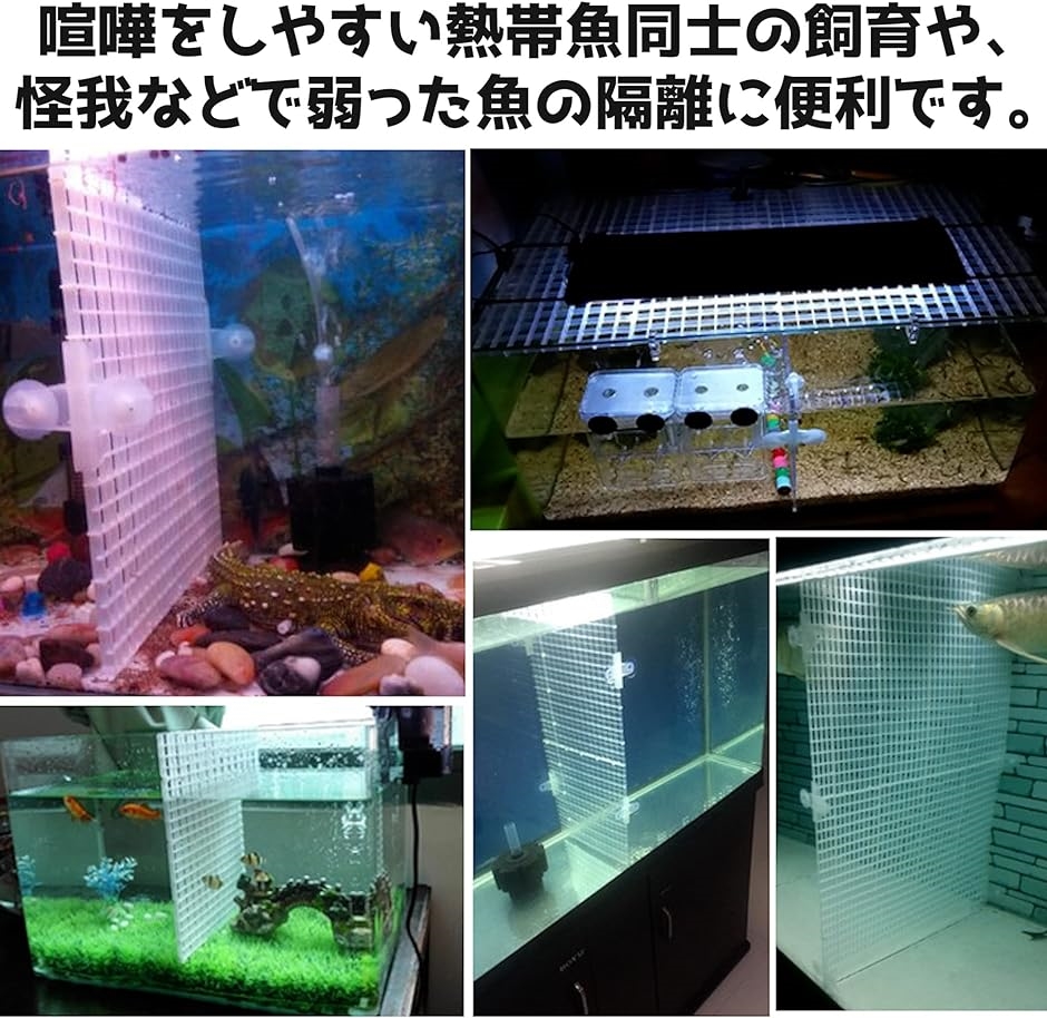 水槽 仕切り セパレーター フィルター 隔離板 熱帯魚 分割