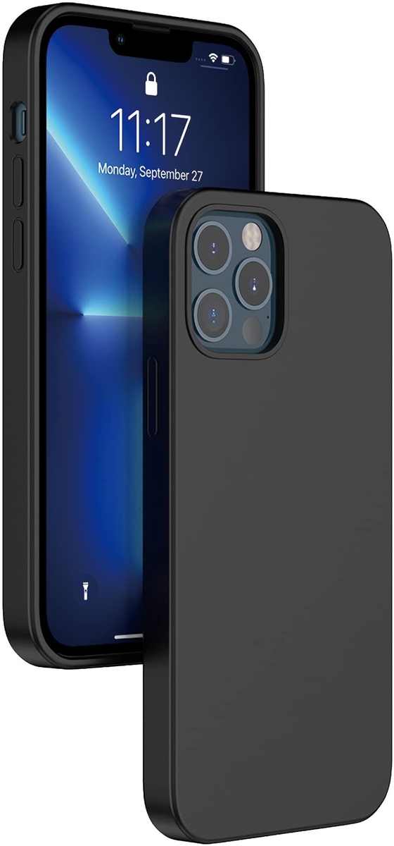 BLUECRAFT 液体シリコン iPhoneケース 指紋防止 ワイヤレス充電対応( ブラック,  iPhone 13 Pro Max)｜horikku