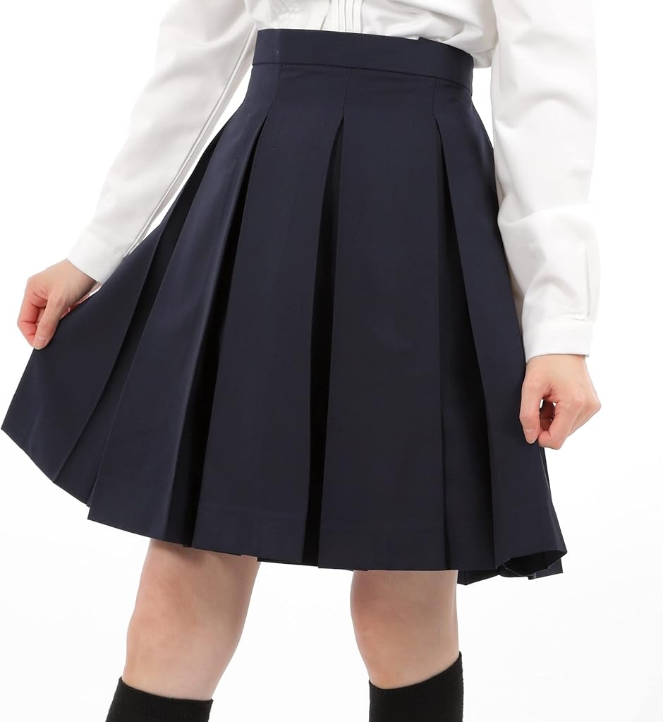ボックス プリーツスカート 学生 制服 箱ヒダ スクール 女子高生 e456