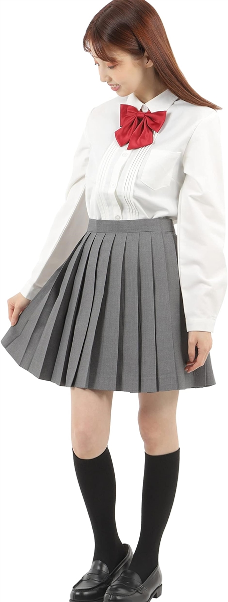 fano studios グレープリーツスカート　スクールガール 楽天市場】プリーツスカート 55cm 無地 学生 制服 膝丈 スクール