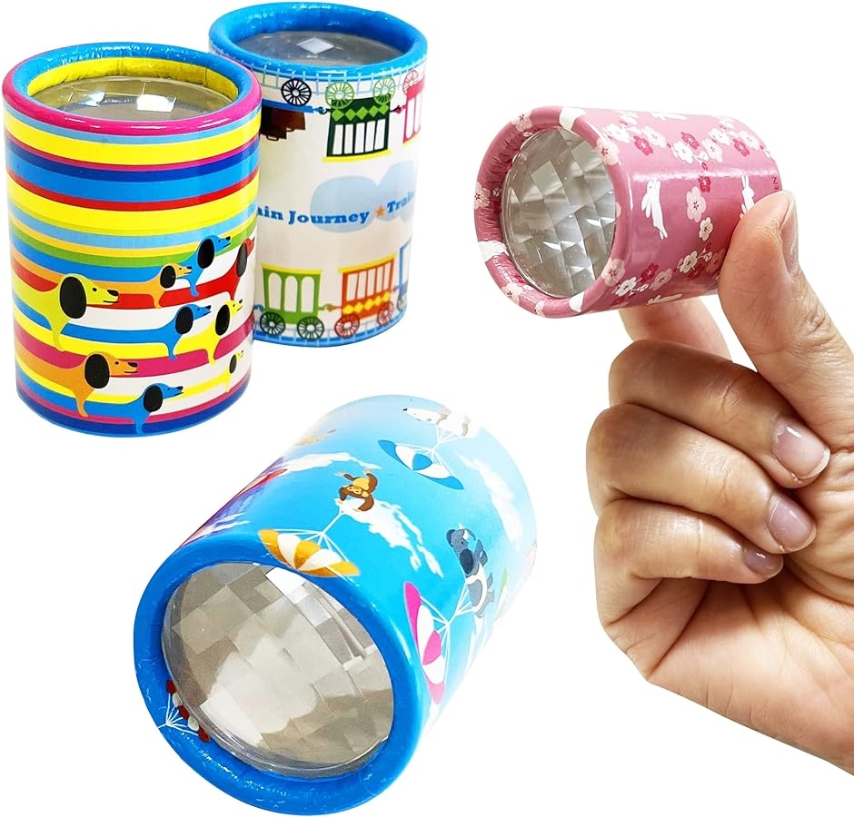 魔法のプリズム万華鏡 ハチの目 とんぼの目 カレイドスコープ 教育 玩具 工芸品 日本製( 4個セット)