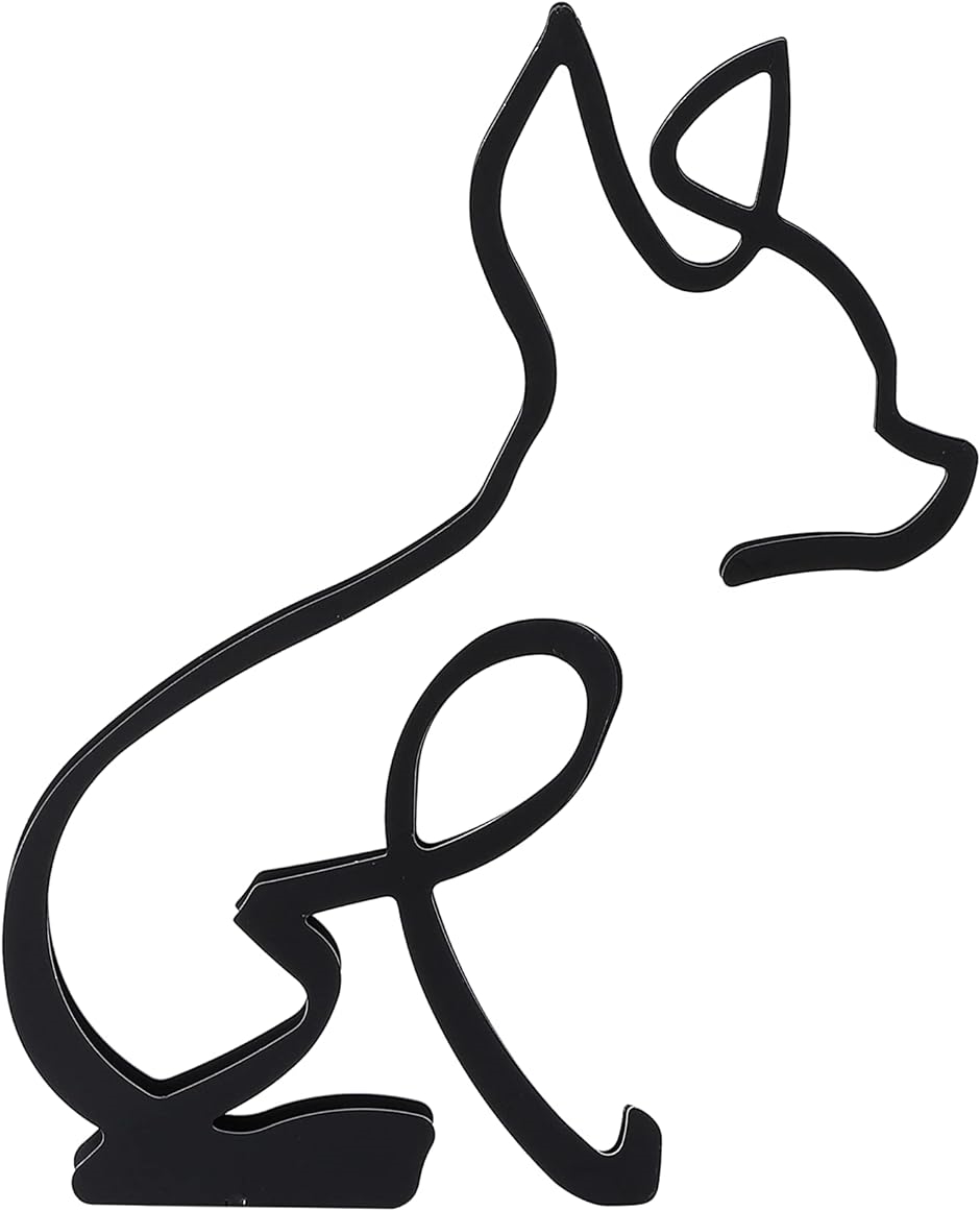 置物 インテリア 犬 オブジェ 北欧 ワイヤー インテリア雑貨 韓国( 黒,  チワワ)｜horikku｜02