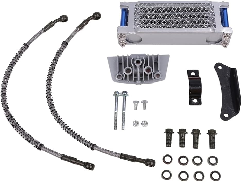 互換品】 ホンダ 用 オイルクーラー キット 4段タイプ(ブルー