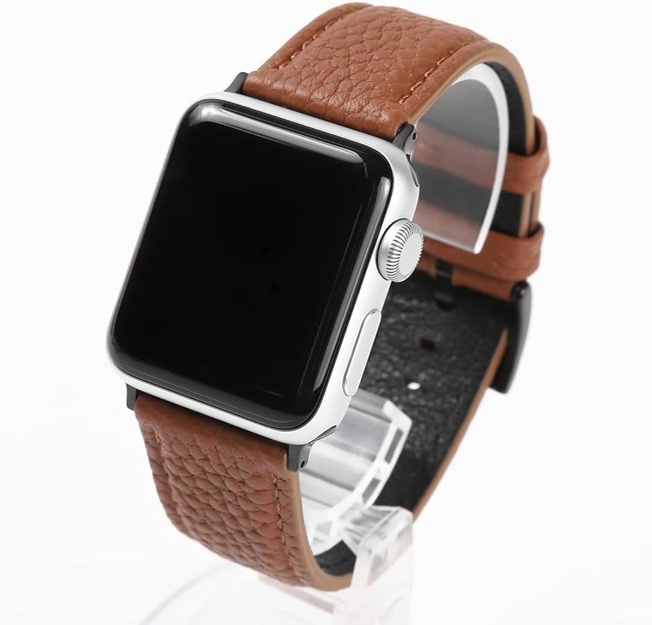 Apple Watch 対応ベルト コンパチブル 時計バンド シボ革(ブラウン
