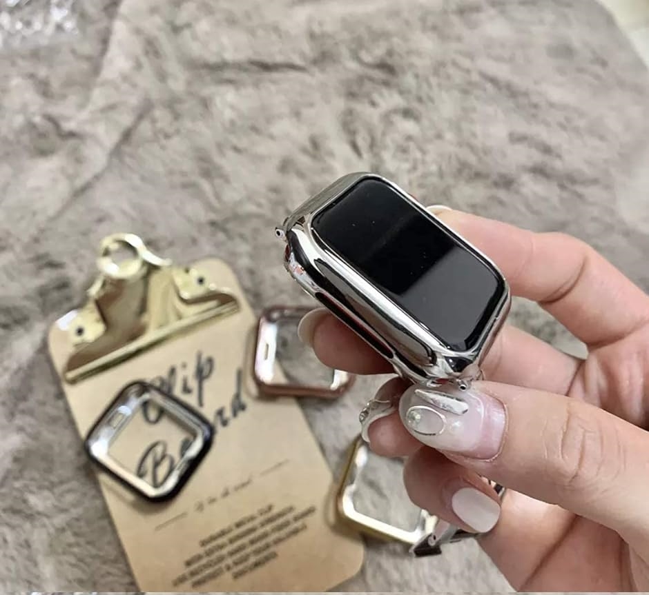 Apple Watch TPU カバー ケース( シルバー、ブラック,  45mm 2色セット)｜horikku｜03