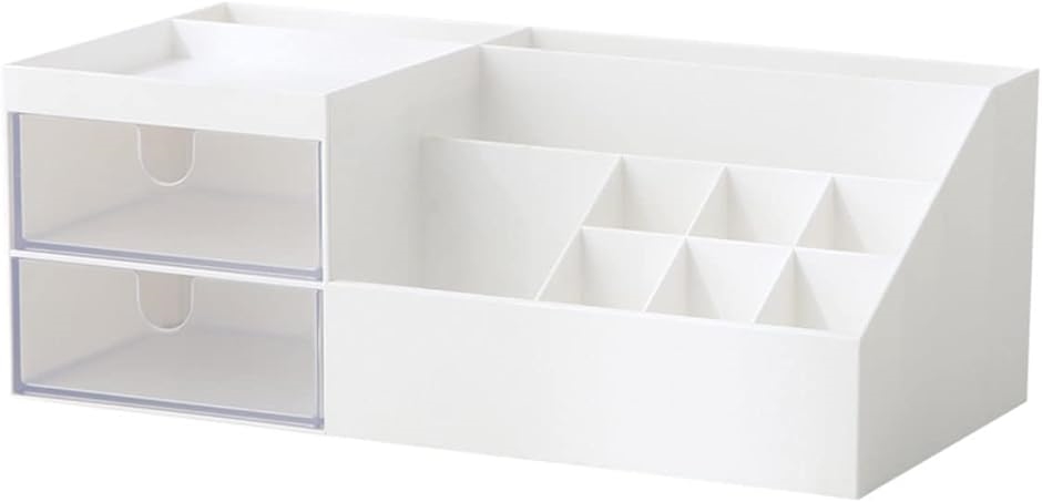 デスクオーガナイザー 小物入れ 多機能 ペン立て 収納ボックス 整理整頓 文房具( ホワイト)