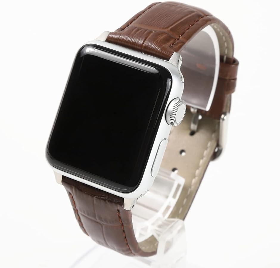 送料無料新品 Apple Watch 41 クロコ 本体 38 レザー ベルト ブラウン