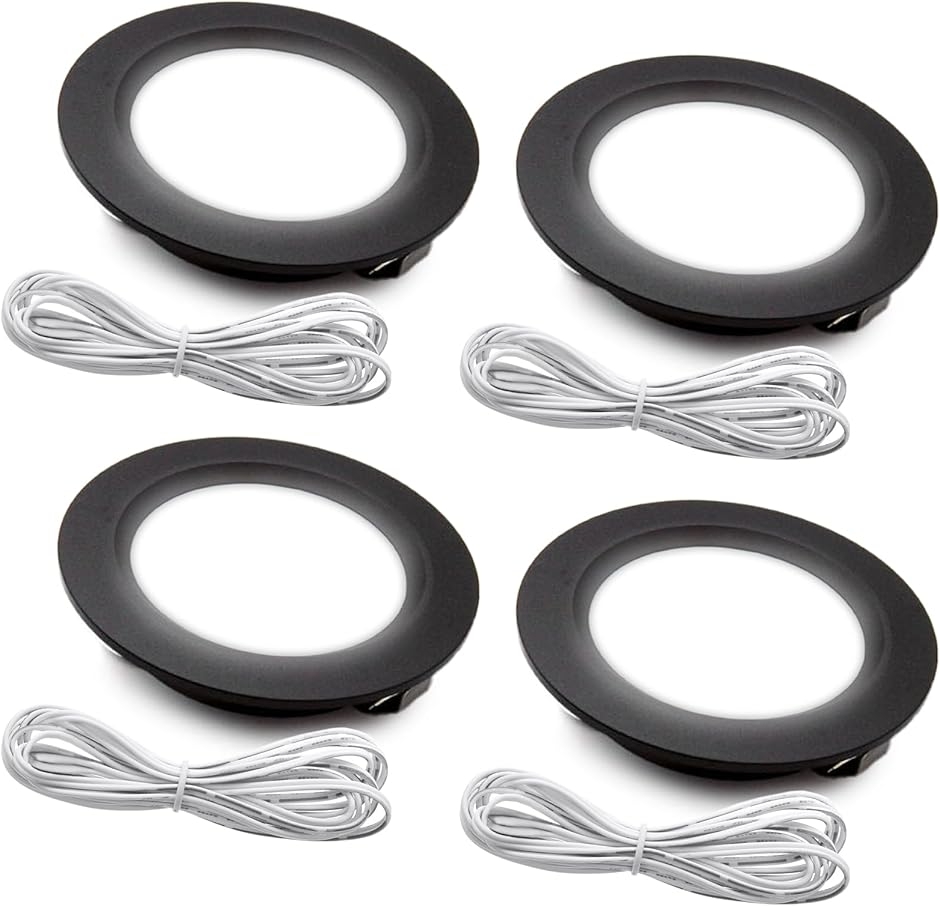 �G�X�l�b�g DC 12V 3W ���^ LED �_�E�� ���C�g �z���C�g ���g 6500K �g���K�v �O�� 68mm ���� (�z���C�g4��)