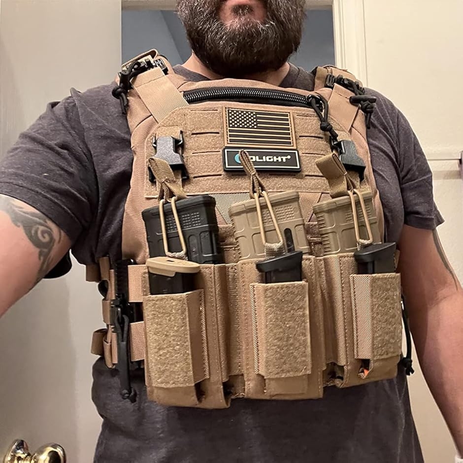 三連マガジンポーチ 軽量 サバゲー M4 AK MOLLE モール 対応 オープン