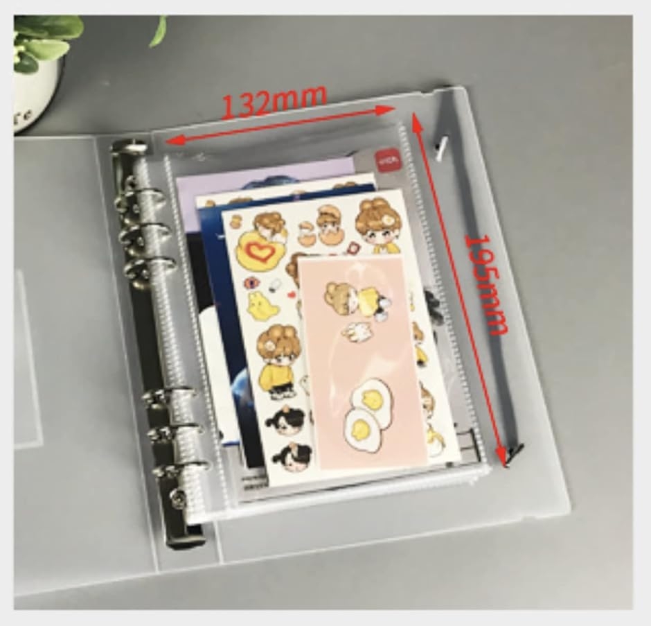 クリア ファイル バインダー ホルダー ミニ 6穴 ブロマイド ケース