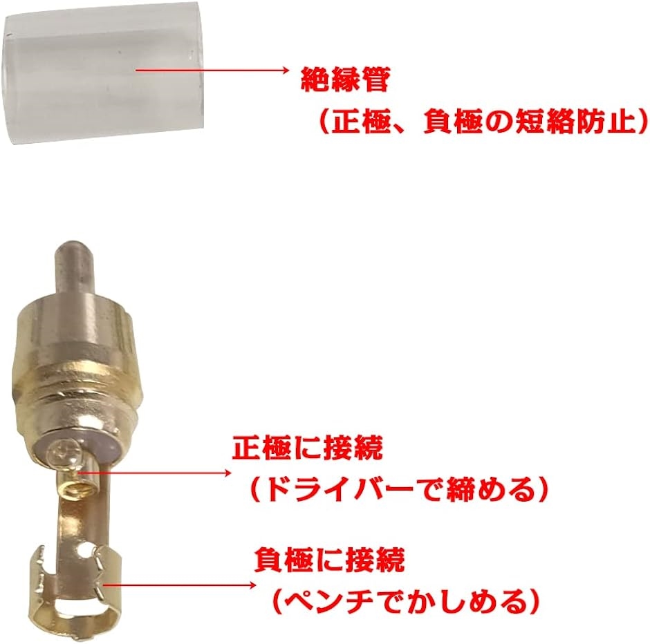 金メッキ RCAプラグ 10個セット ブラック レッド 各5個( オス)｜horikku｜02