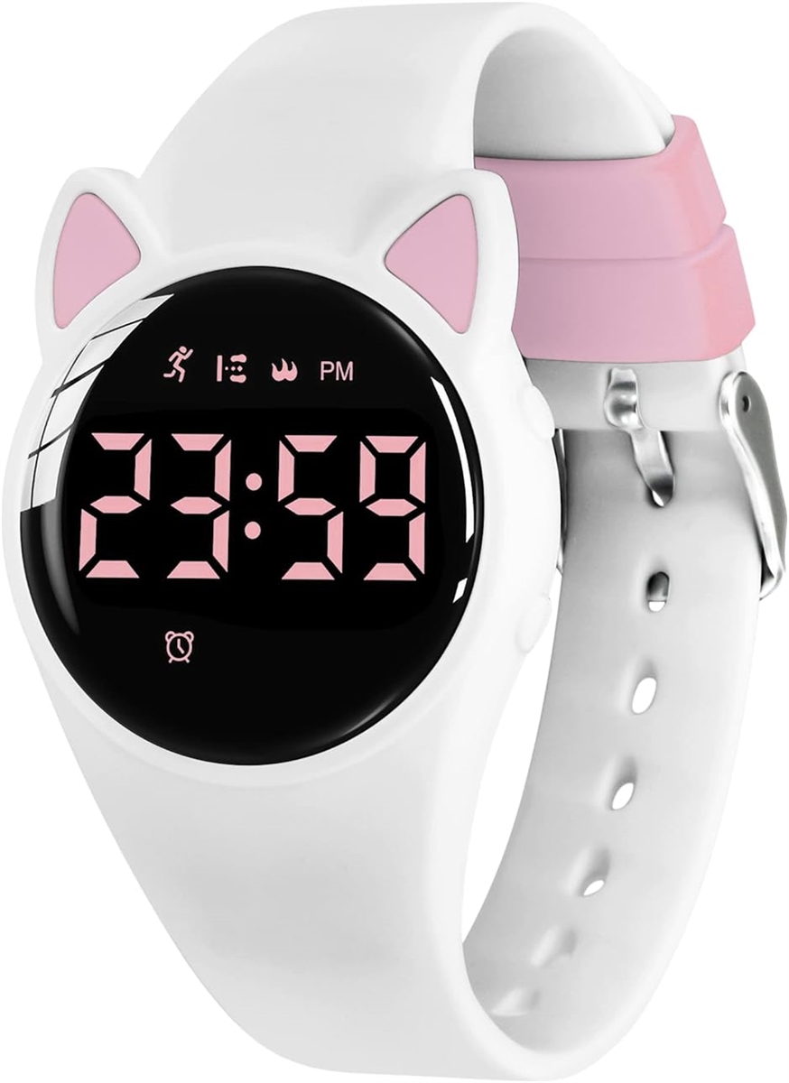 Yahoo! Yahoo!ショッピング(ヤフー ショッピング)子供腕時計 キッズ 子供用スマートウォッチ活動量計 デジタル腕時計 多機能防水 MDM（ 02-ホワイト）