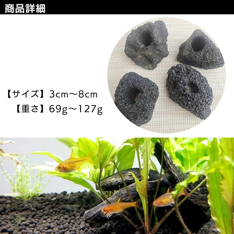 ADA水槽用溶岩 山の形状 2個セット 溶岩 石 火山 水槽 穴あき
