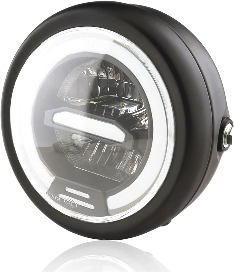 汎用 LED ヘッドライト イカリング デイライト ポジション モンキー ゴリラ ダックス エストレヤ( ホワイト,  ワンサイズ)