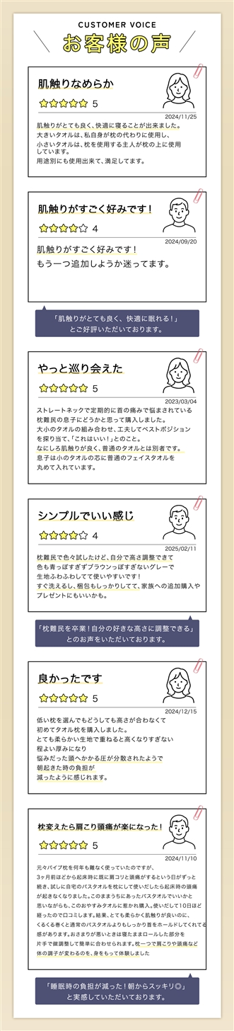おやすみタオル 寝心地を追求 タオルで寝る人用 抗菌 高さ調整可能 枕