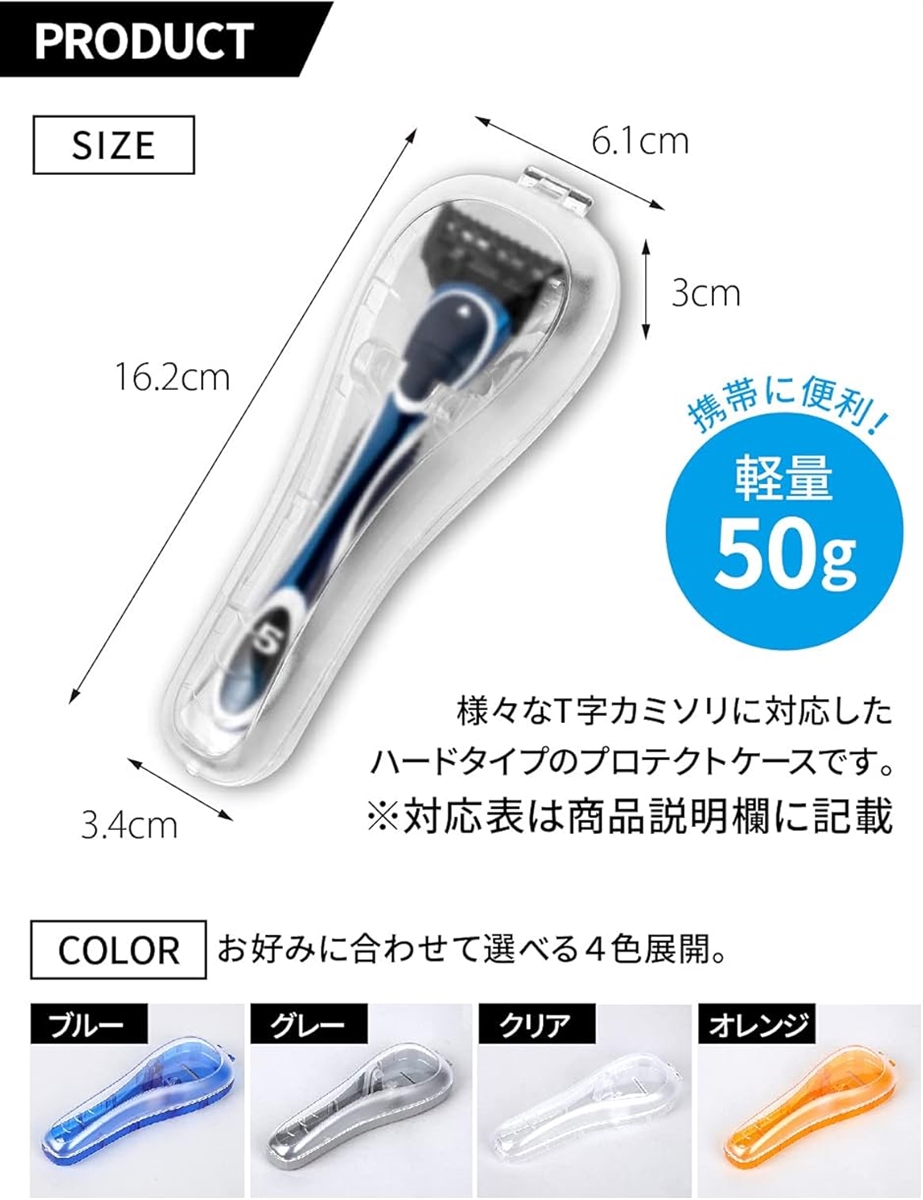 Schickとの互換性あり Lecline カミソリ ケース プロテクター 旅行