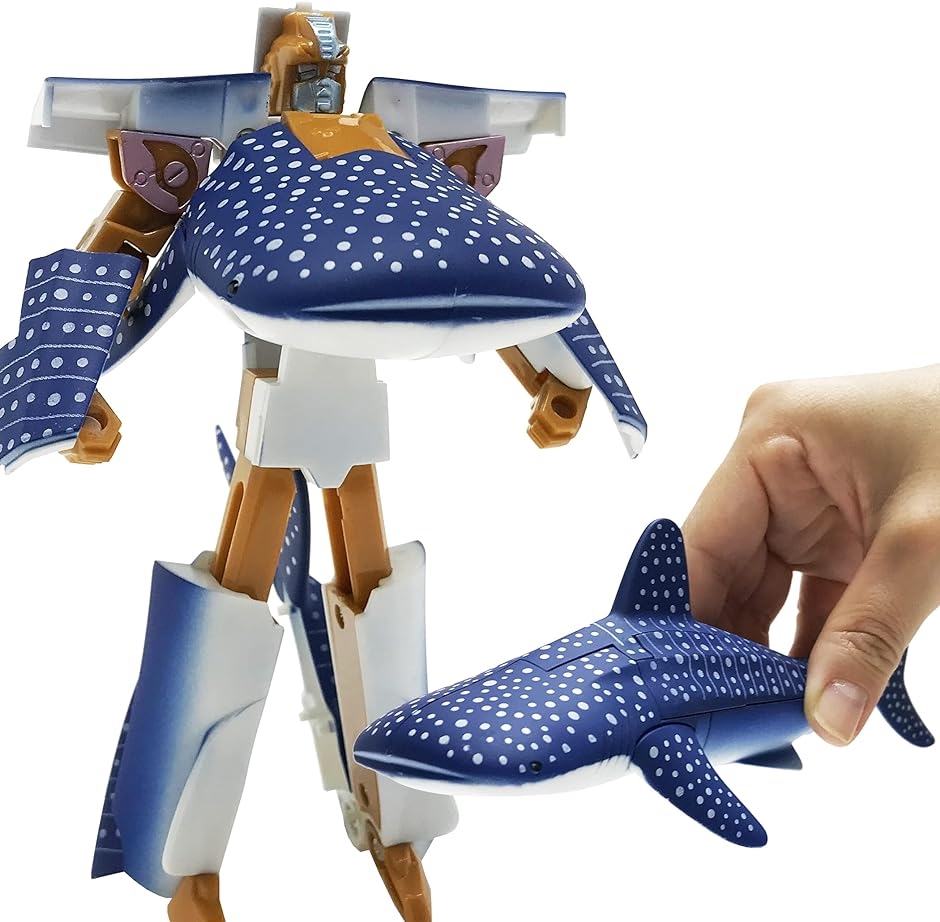 かっこいいぞ.変形するジンベエザメロボット サメ 変形ロボット 立体パズル おもちゃ( ジンベエザメロボ)｜horikku