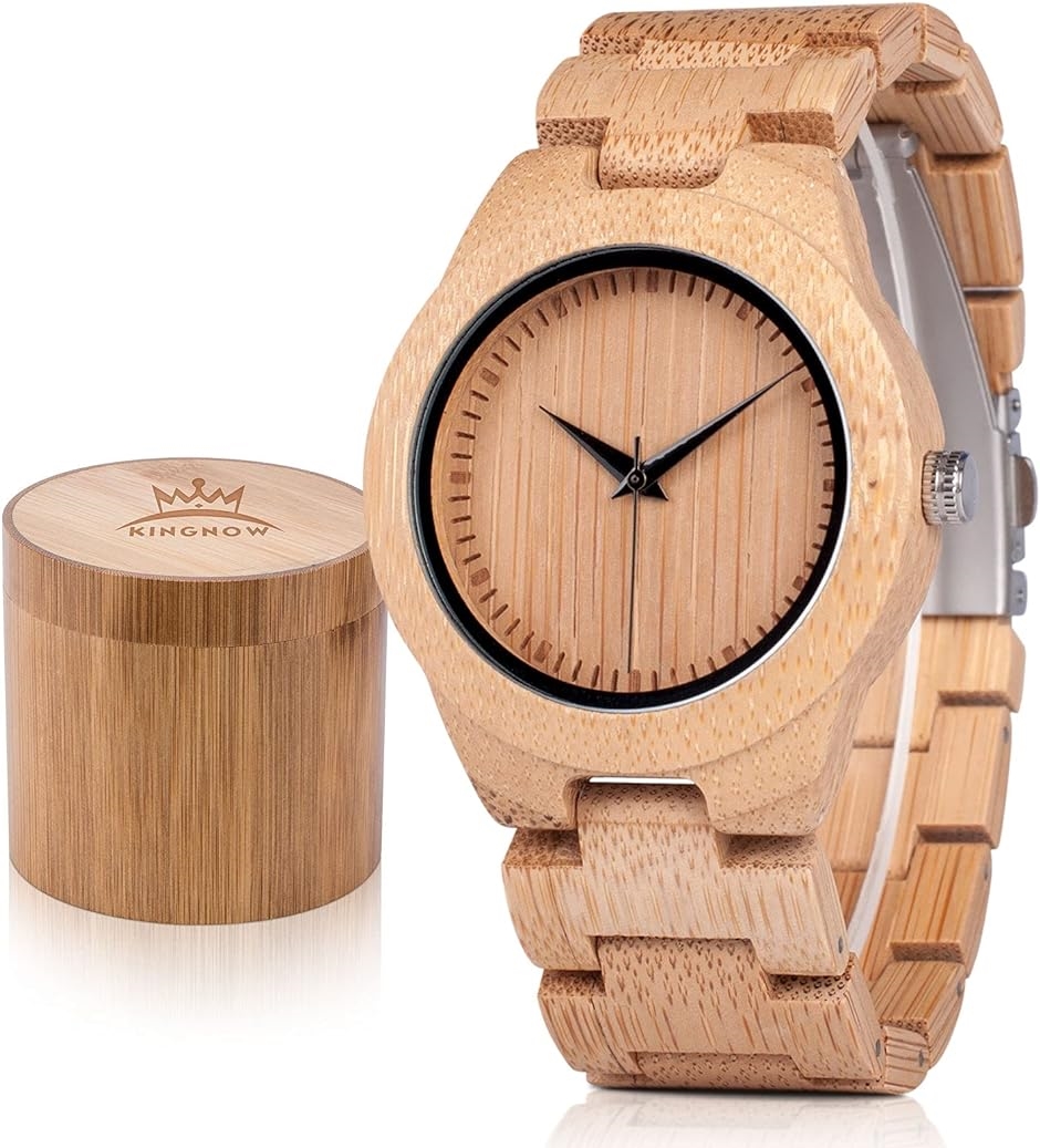竹製腕時計 レディース うで時計 女性 おしゃれ 軽量 日本製クォーツ腕時計 キンナウ( GL028-レーデイス)｜horikku
