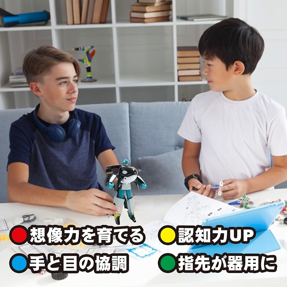 かっこいいぞ.変形するシャチロボット 変形ロボット 立体パズル おもちゃ( シャチロボ)｜horikku｜06
