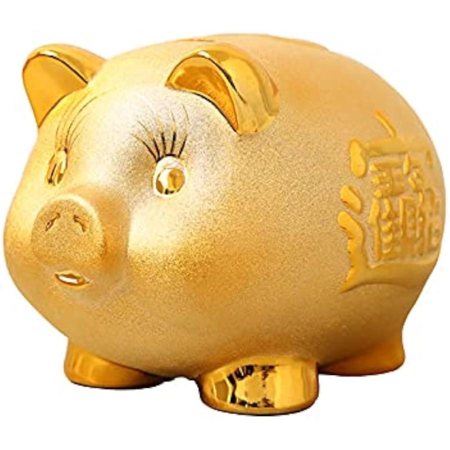 豚の貯金箱 ゴールド ブタ pig 風水 財運 金運 商売繁盛 置物( 大)｜horikku