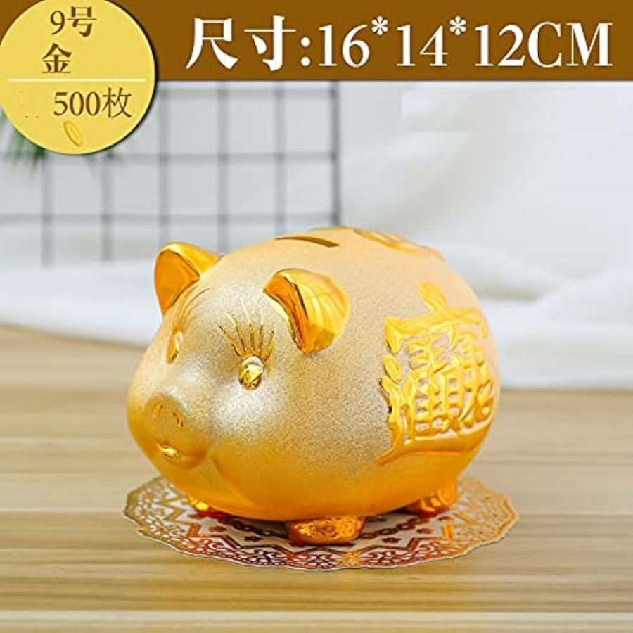 豚の貯金箱 ゴールド ブタ pig 風水 財運 金運 商売繁盛 置物( 大)｜horikku｜03