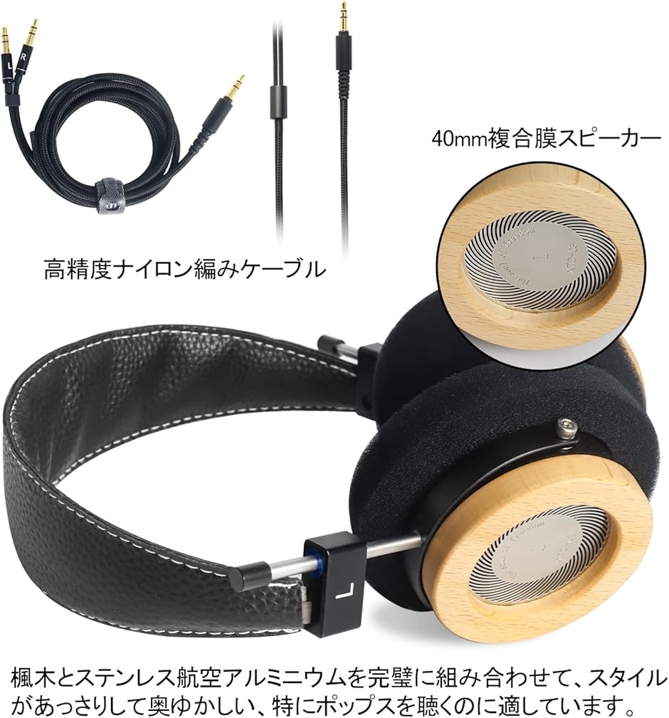 互換品】 WTD-3 ヘッドホン 有線 開放型 ヘッドフォン オンイヤー