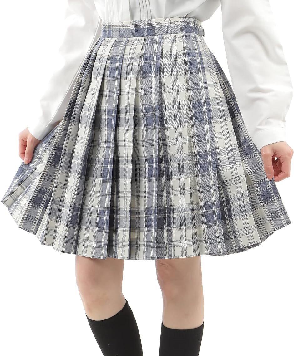 プリーツスカート チェック柄 丈48cm 膝上 スクールスカート 制服 女子高生 e244( ライトグレー, XL) : 2b4shd6lh6 :  スピード発送 ホリック - 通販 - Yahoo!ショッピング