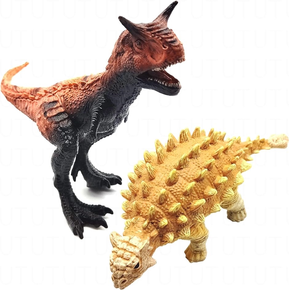 恐竜 おもちゃ フィギュア カルノタウルス きょうりゅう 人形 カルノサウルス＋アンキロサウルス｜horikku