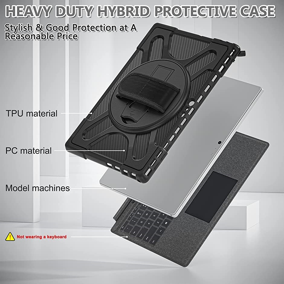 Microsoft キーボード対応保護ケース Surface Pro( Black, Pro 7 Microsoft キーボード対応保護ケース Surface Pro( Black, Pro 7