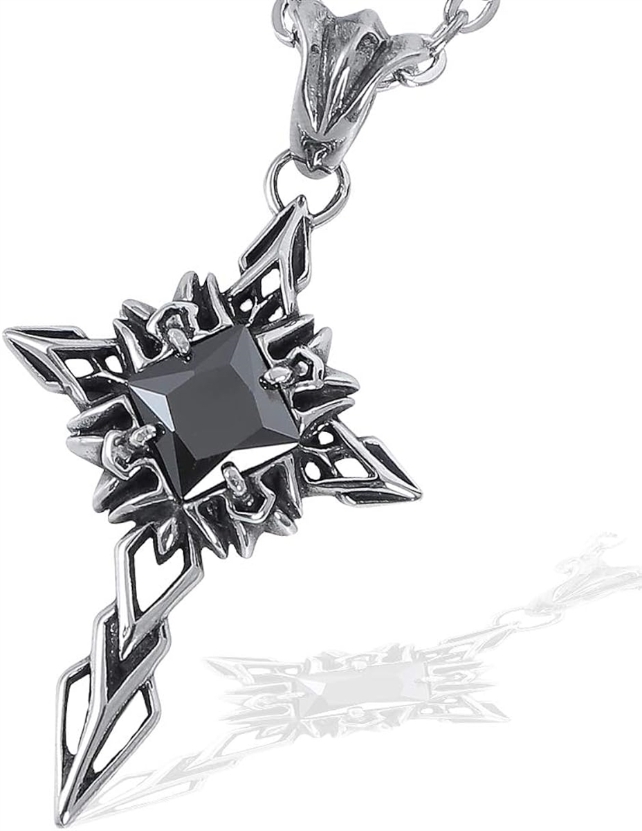Yahoo! Yahoo!ショッピング(ヤフー ショッピング)ネックレス-メンズ-サージカルステンレス-金属アレルギー対応-ネックレスメンズ-アクセサリー（ ブラック）