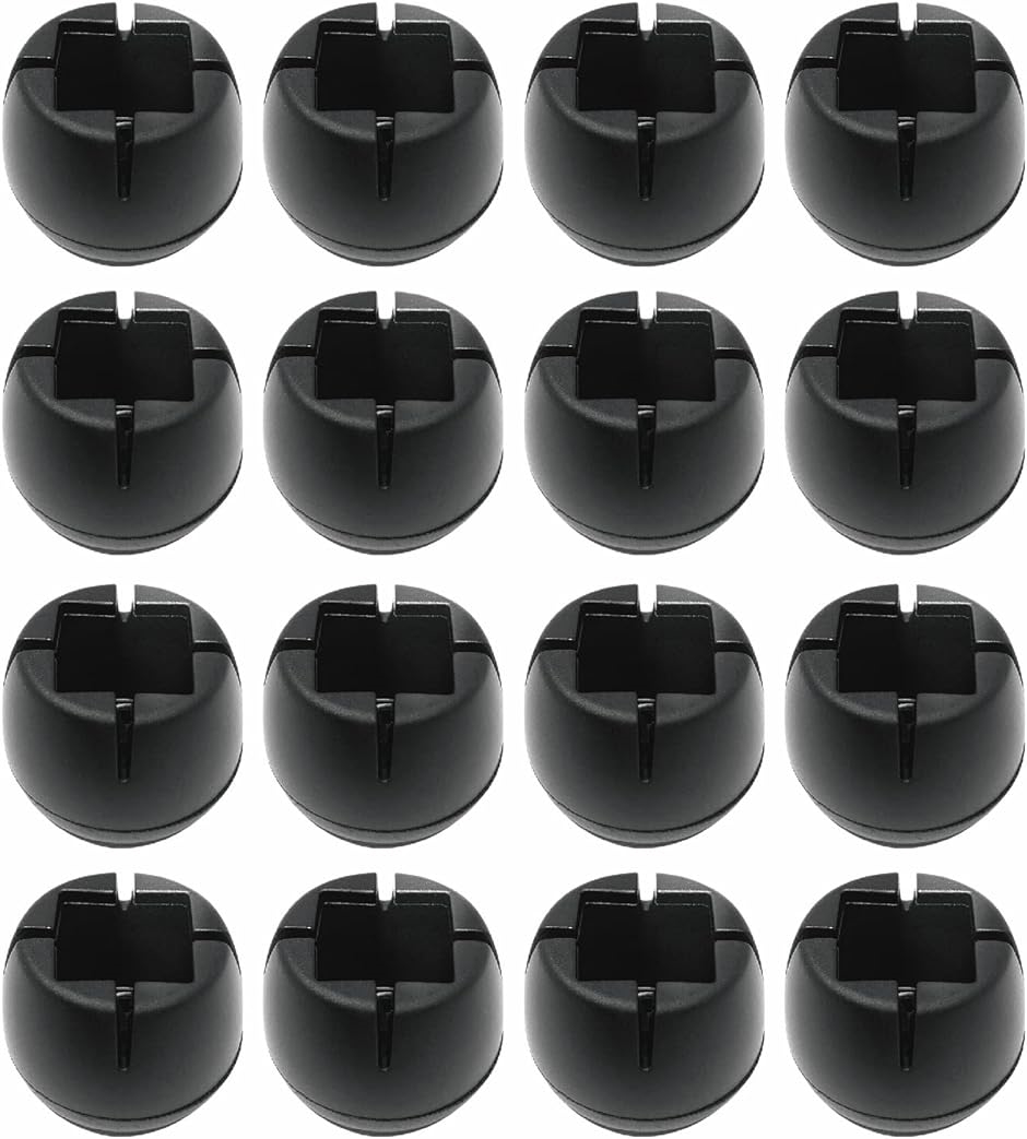 イス脚キャップ ブラック 黒 椅子脚カバー 16個 セット 4脚分( 黒,  (3)サイズ： 22〜25mmサイズの脚に使用可)