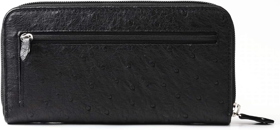 未使用 オーストリッチ フルポイント 長財布 ロダニア RODANIA ブラック 母の日 長財布 レディース オーストリッチ フルポイント 本革 ラウンド
