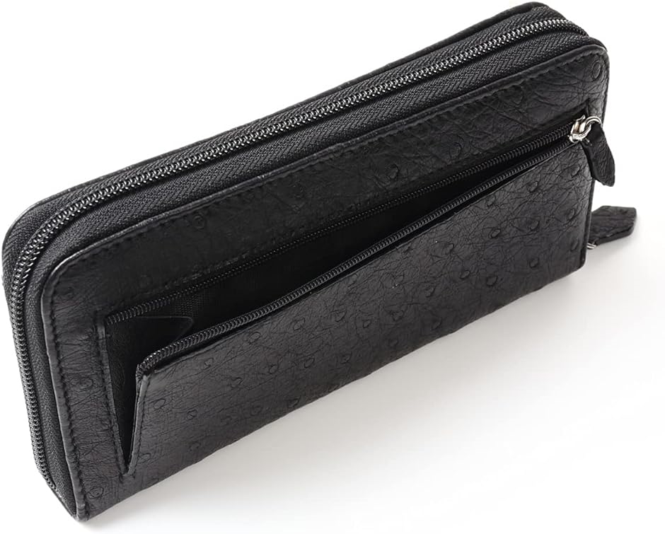 母の日 長財布 レディース オーストリッチ フルポイント 本革 ラウンド