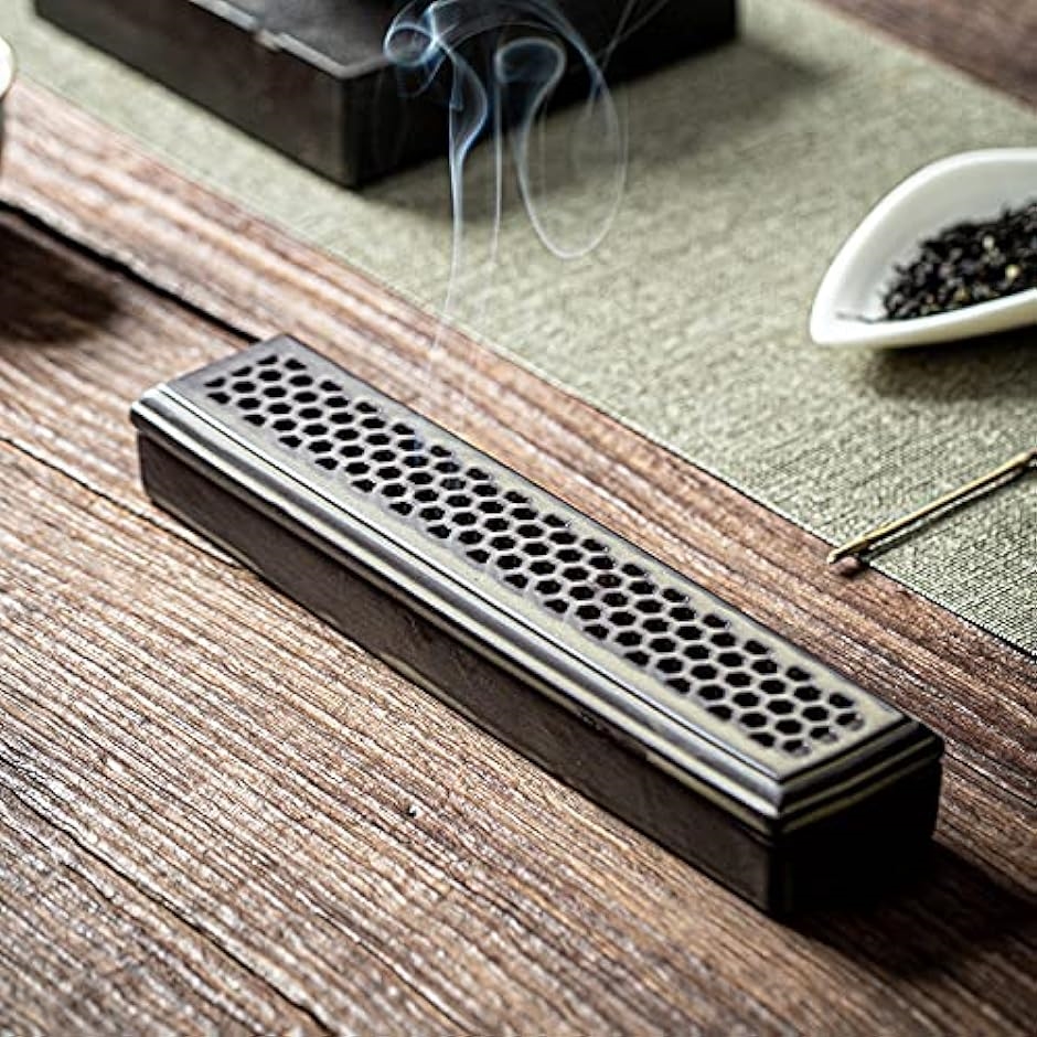 お線香 線香立て お香立て 香炉 アロマ 座禅 仏具 セット( 褐色/茶色