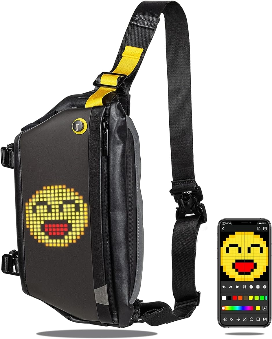 Sling Bag ボディバッグ ショルダーバッグ ピクセルアート MDM( ブラック) :2B4TGHNDY0:スピード発送 ホリック