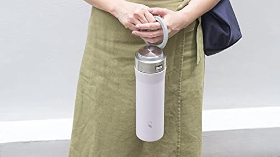 磁器製 KOKORO フラスク ブルー 水筒 ボトル 8時間 保温 保冷( Blue