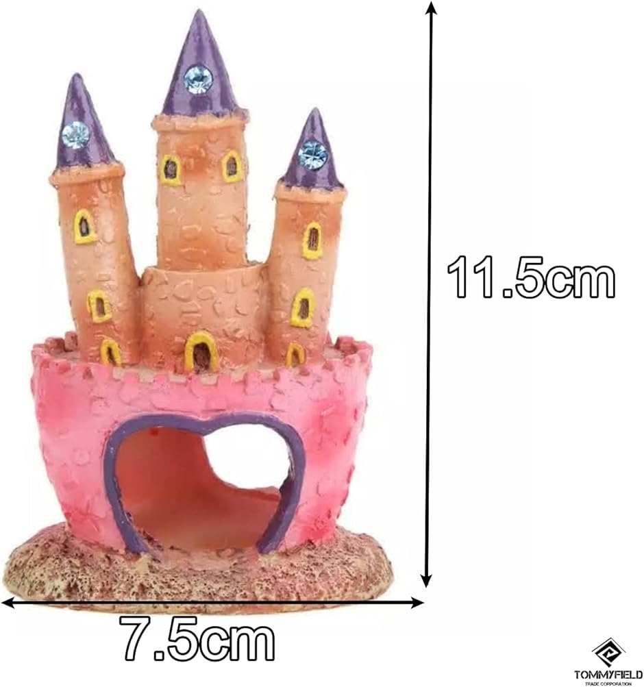 水槽 オブジェ 小型 置物 隠れ家 アクアリウム トンネル 古城( 城)｜horikku｜05