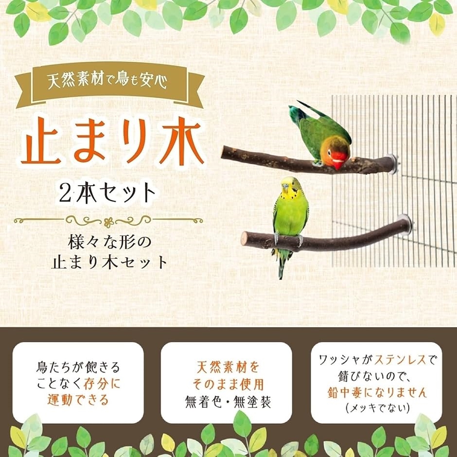 止まり木 ご飯台オカメインコ 中型用 Amazon | 中型の鳥用のオウムの止まり木、鳥かごの止まり木