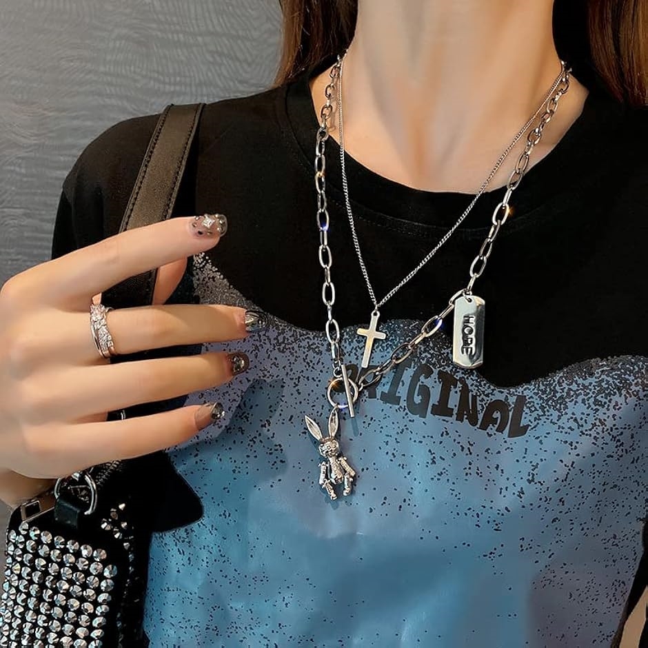 LAD MUSICIAN ニットベスト チェーン 手錠 地雷 原宿 量産 ネックレス レディース 地雷系 量産型 パンク ストリート 闇 病みかわ