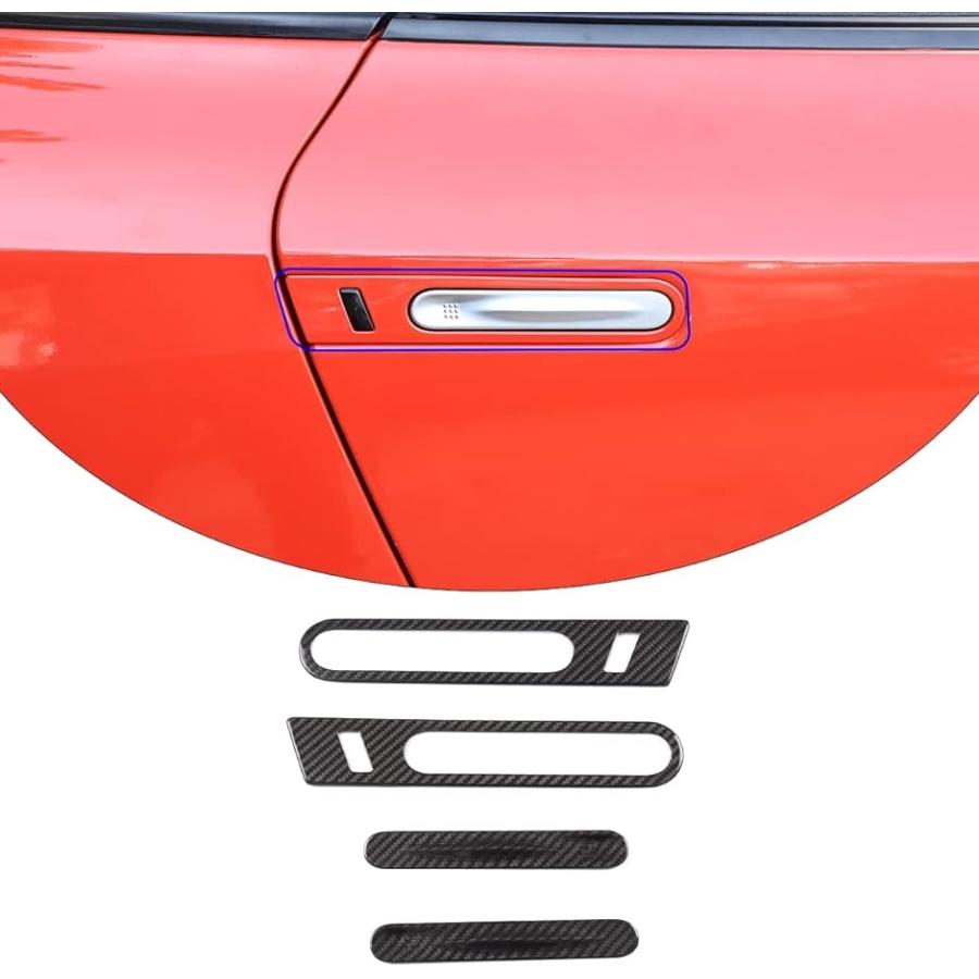 車用 ドアハンドルプロテクター 車のドアハンドルの傷保護フィルム ドアハンドルプロテクションカバー 日産GT-R R35(カーボン調)