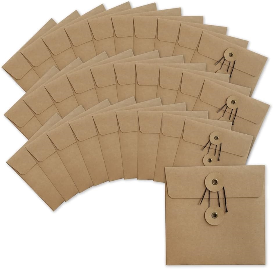 クラフト CDケース 1000枚セット ディスクケース クラフト 紙 CD ハトメ紐付 無地 厚紙 13x13cm